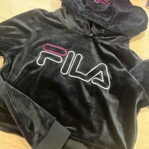 Fila x Soulcycle cropped hoodie